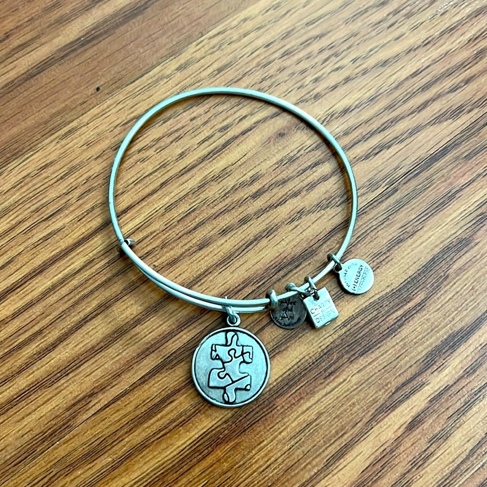 Alex and Ani bracelet with Autism Cares charm